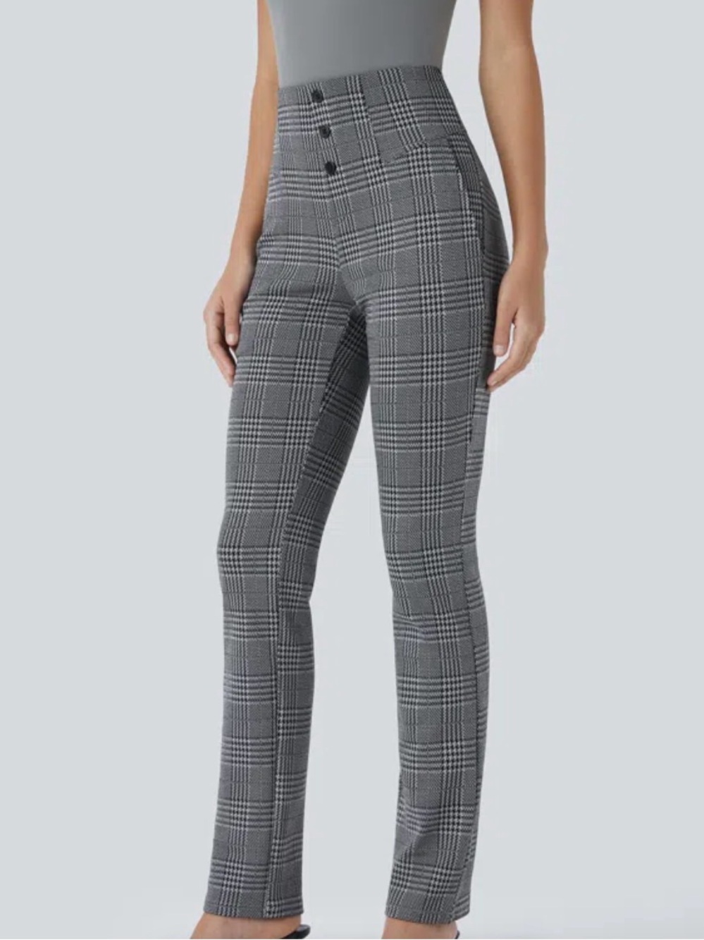 NWT halara flex high waisted houndstooth skinny work pants L